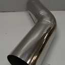 Motoforti 5" OD 45 Degree Mandrel Exhaust Tube Car Exhaust Pipe Mandrel Bend DIY Custom Tubing Pipe 11.81" Leg Length T304 Stainless Steel Silver Tone