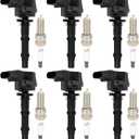 ECCPP UF535 6 ignition coils with 6 iridium Spark Plugs for Dodge for Mercedes-Benz 2007 2008 Sprinter 2500 3500 C230 C280 C300 C350 CL550 ML450 SLK280 2011 2012 2015 3.0L V6 5.5L 4.7L V8 3.5L C1656