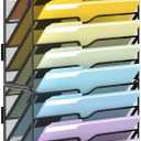 SUPEASY 14-Tier Hanging Wall File Holder Organizer for Papers, Folders, Files Clipboard & Magazine Organization Great for Office Home, Assembly Needed, Black
