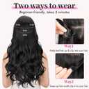 Kookastyle Clip in Hair Extensions, Natural Long Layered Soft Invisible Synthetic Curly Wavy Hairpieces for Women,4 pcs (20 Inch, Balayage Chocolate Brown to Caramel Blonde)