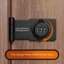 Household Cabinet Locks, Cabinet Password Hasp Locks with Combination, Door Security Slide Latch for Small Barn Doors, Bathroom
