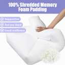 HOMBYS Shredded Foam Couch Back Cushions Replacement, Stuffing Fill Removable Sofa Back Waist Cushions, Lumbar Support Pillow 1 Pack, Supportive & Durable (27.5"x18"x5")