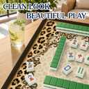 Leopard Print Mahjong Mat 31.5x31.5