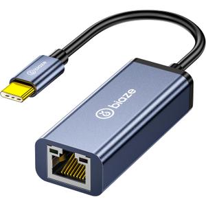 USB-C to Ethernet Adapter Gigabit RJ45, 1000Mbps USB C Network Converter for Nintendo Switch/Laptop/MacBook/Steam Deck/Tablet/Mobile, Plug and Play Wired Network Adapter