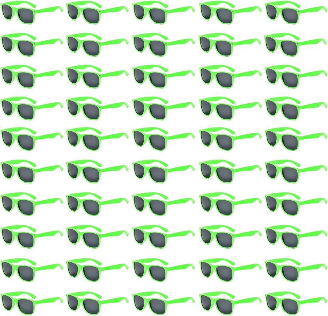 YQVIE 50/100 Pack Wholesale Adult Sunglasses for Men Women in Bulk 70s Retro Cheap Glasses