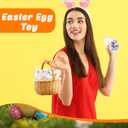 50 Pcs 3 Inches Clear Easter Eggs Fillable Plastic Easter Eggs Empty Transparent Eggs for Easter Hunt Easter Basket Stuffers