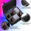 Card Case Sports Graded Trading Card Storage Box for PSA BCW MTG Tmnt TCG Zion Magnetic Card, Waterproof Hard Carrying Case Card Protective Organizer for Rigid Card Sleeve Collector,6 Adj-Zones/ Fits H≤5.6" Card&Sleeve 