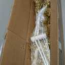 7.5ft Artificial Tinsel Christmas Tree w/1258 Tips Foldable Stand Champagne Gold