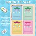 4 Pcs Mahjong Shuffler Cards for Tiles Mixing & Shuffling Portable Mah Jong Accessories Gifts Party Supplies Waterproof Rules Printed Mixer 7 x 5 in for Tiles Players Lovers(Pastel,Linear)