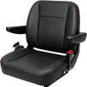 Universal Zero Turn Lawn Mower Seat Compatible with Husqvarna, Kubota,John Deere, Bad Boy,Cub Cadet Tractor & Forklift Seat Replacement with Micro Switch and Safety Belt