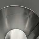 iDesignRound Metal Waste Basket, The Patton Collection  8" x 8" x 9.7", Brushed Stainless Steel