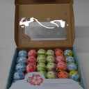 30 Pcs Bath Bomb Gift Set, Natural Organic Mini Bath Bombs, Handmade with Rich Fizz - Birthday Gift for Kids/Women/Men, Mother's Day, Ideal Gift for Valentine's Day