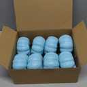 Vensovo 12 Pcs Assorted Blue Plastic Pumpkins for Decorating - Artificial Foam Pumpkins for Fall Decor, Thanksgiving, Halloween, Wedding & Party, DIY Craft Fake Pumpkin for Table Centerpiece