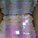 Ozikutech 24 Pcs Pink Iridescent Shimmer Wall Backdrop Panels for Party Decoration - 6 x 4 FT Square Sequin Backdrop for Graduation Girls Women Birthday Home Decor, Pink Iridescent, 24 Pcs