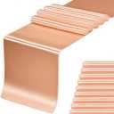 Satin Peach Table Runners 10 Pack for Wedding Parties - Gankar 12 x 108 inches Long, Ribbon Table Runners Birthday Banquet Hotel Restaurant Decorations (Peach, 10 Pieces)