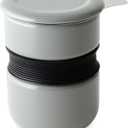FORLIFE Curve Asian Style Tea Cup with Infuser and Lid 12 ounces, Gray