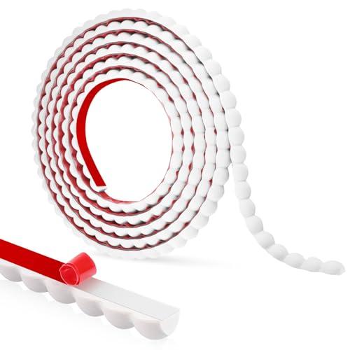 Flexible Molding Trim Self Adhesive Decorative Trim Molding Peel and Stick Border for Mirror Frame Backsplash Tile Cabinet Ceiling Furniture Wall Edge Home DIY Decoration (White, 12mm/10ft)