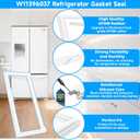 Upgraded W11396037 Refrigerator Door Gasket Compatible with Whirlpool Refrigerator Door Seal W10162893 W10163896 W10165979 Kenmore Fridge Door Gasket KitchenAid Maytag Fridge Door Gasket Seal White