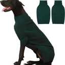 IECOii Extra Large Dog Sweater 4XL,Thermal Warm Dog Sweaters for Giant Breed Dogs, Turtleneck Knitted Knitwear for Pet Winter, Stretchy&Easy On Doggy Sweatshirt for Doberman, Great Dane(Green, XXXXL)