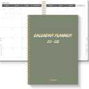 Monthly Planner 2025-2028, 2025 Calendar 36 Months Planner With Monthly Tabs, July 2025- June 2028, 8.5" x 11", 3 Years Academic Calendar Hard Cardboard Cover with Spiral Bound, Perfect for School & Office for Women & Men (Green)