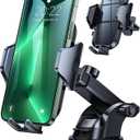 andobil Car Phone Holder Mount (Strong Suction&Bumpy Road Stable) Phone Holders for Your Car, Cell Phone Car Mount for Windshield Dash Vent Truck Cradle Stand for iPhone 16 15 Pro Max 14 13 12 Samsung (Black)