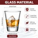 GOSDENG 60 Pack Shot Glasses Set with Heavy Base, 2oz Clear Shot Glasses Bulk, Small Whiskey Shot Glass for Vodka, Whiskey, Tequila, Espressos, Spirits & Liquors, Clear Glass