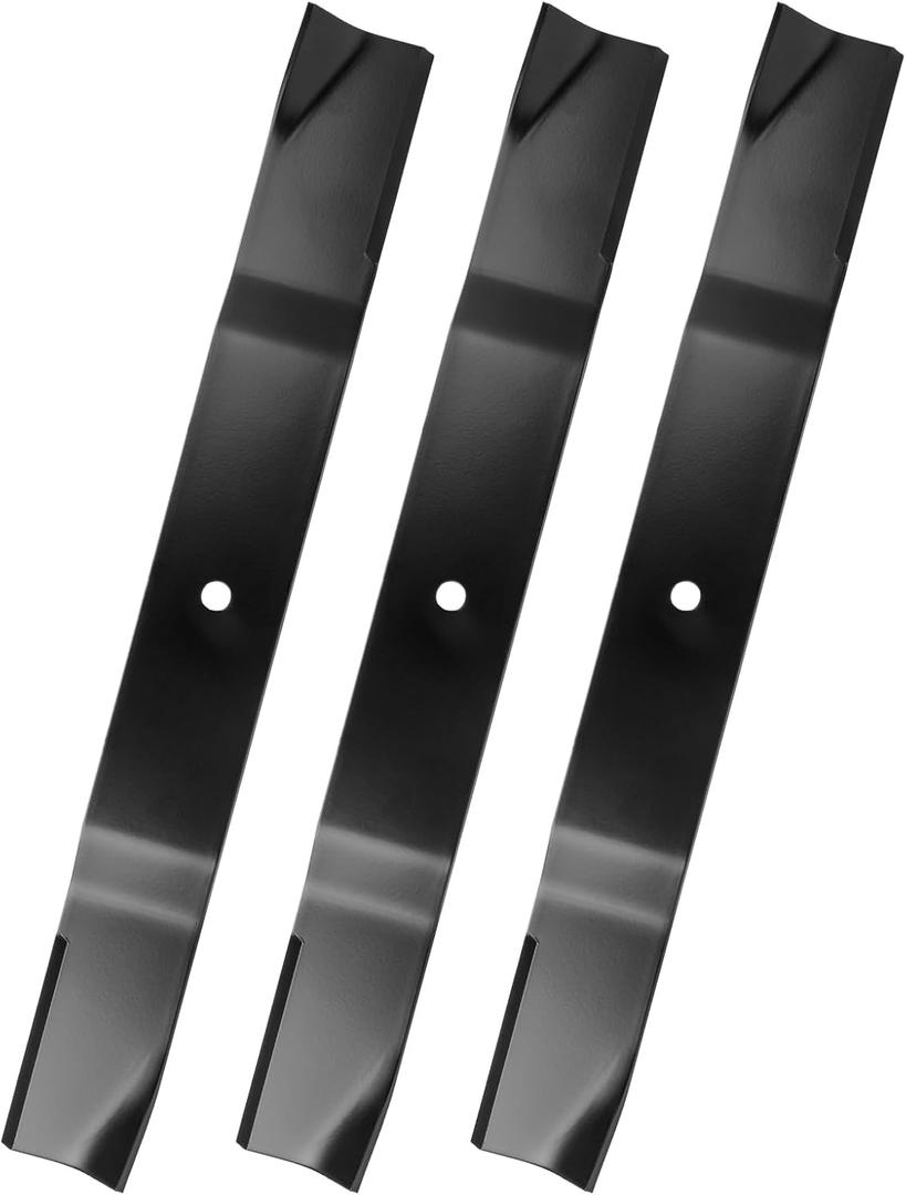 91-128 Lawn Mower Blades, Compatible with Country Clipper H1708, H1667, H2500, 7079371, 60293, Replace for 60" Deck High-Lift Mulching Blades, 3 Packs