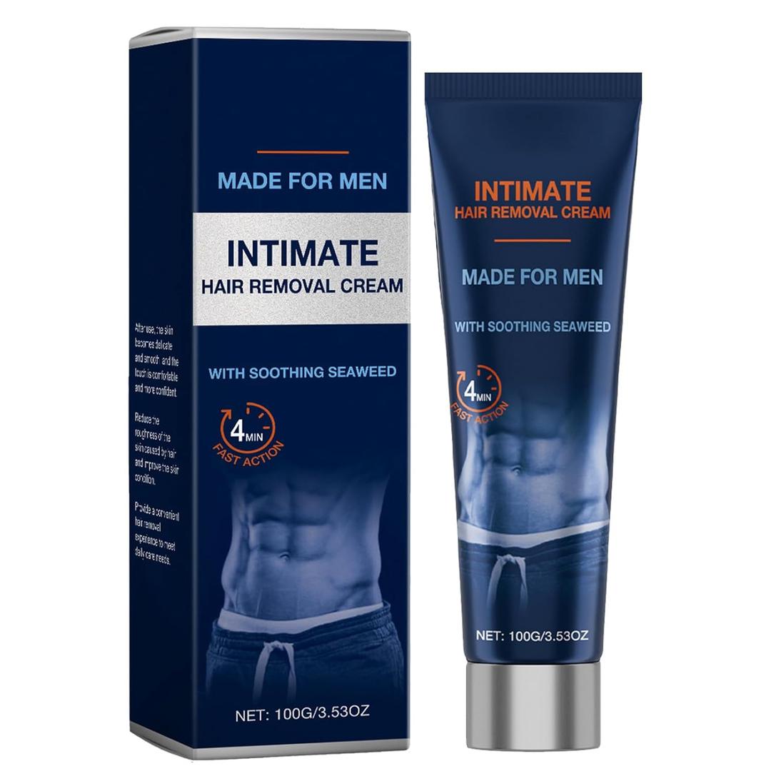 2026 New Painless Hair Removal Cream for Men, Fast-Acting Gentle Depilatory, Intimate & Body Depilatory Cream for Male Grooming, Moisturizing Soothing Formula