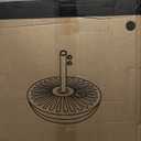 Fillable 81.5lb Max Capacity Umbrella Base,Outdoor Umbrella Stand with Steel Holder,Water or Sand Fillable for Outdoor,Lawn,Garden,Market