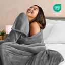 Bare Home Sherpa Fleece Blanket - Full/Queen Size - Blanket for Bed, Sofa, and Couch - Warm & Lightweight - Fluffy & Soft - Reversible (Full/Queen, Grey with Grey Sherpa)