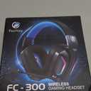 Fachixy Wireless Gaming Headset with Microphone for PC, PS5, PS4, Bluetooth Gaming Headphones - Fast Charge 50Hr Battery, Cool LED Lights for Switch, Laptop, Mobile, Mac 2.4GHz Gamer Headset