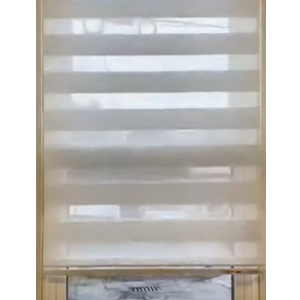 Foiresoft Custom Zebra Blinds for Windows [W10-110 x H10-115 Inch, Grey, Basic], Light Filtering Dual Layer Roller Shades, 13 Colors, Customizable Options (1"W x 1"H, 06.grey-custom)