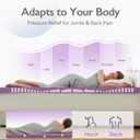 BDEUS 2 inch Mattress Topper, Cooling Gel Memory Foam Bed Topper for Pressure Relief and Back Pain, CertiPUR-US Certified, Dorm Essentials, Twin (Purple)