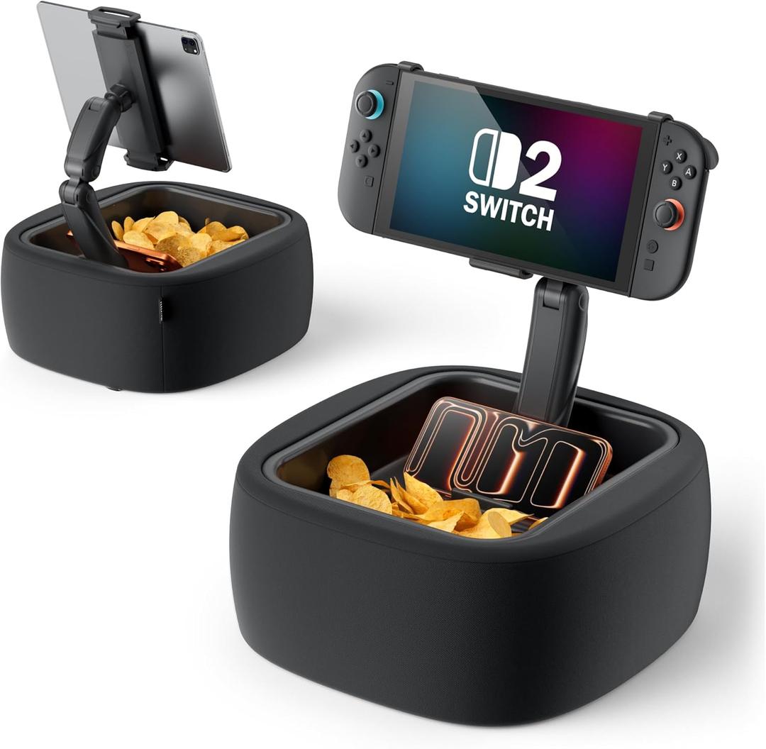 LULULOOK Gaming Pillow Stand for Nintendo Switch 2 & 4.7-14.6" Tablet, Zero Gravity Kindle Pillow Stand for Lap Compatible with Nintendo Switch 2 Accessories (Machine Washable)