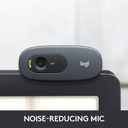 Logitech C270 HD Webcam, 720p, Widescreen HD Video Calling, Light Correction, Noise-Reducing Mic, Works with Zoom, Nintendo Switch 2s new GameChat Mode, PC/Mac/Laptop/MacBook/Tablet - Black