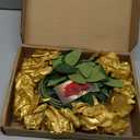 12pcs Rose Artificial Flowers, Fake Rose Silk Flower Bouquet, Faux Roses with Stems - 50cm, Roses Decor for Wedding & Home Decoration (Gold)