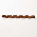 Wood Coat Rack Wall Mount - Walnut Coats Hook Hanger Wall-Mounted, Wave-Shaped Entryway Hanging Racks with 6 Hooks for Jacket Keys Hats Robes Towels Bags, Living Room Mudroom Bathroom Bedroom Hallway