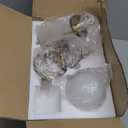 KoKo&Yukina Mid Century Modern Bathroom Lights Gold Vanity Light Fixtures Globe Sconce 2-Light Bathroom Gold Vanity Light Mid Century Glass Globe Wall Lights