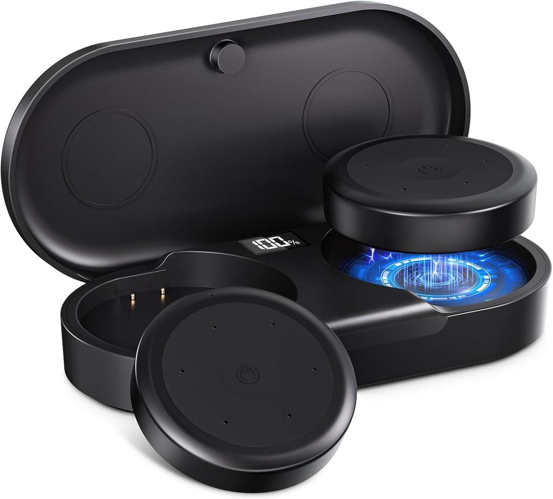 Doohoeek Updated Snowboard Ski Helmet Headphones 2024, True Wireless Earbuds Waterproof with Built-in Microphones & Charging Box & LED Battery Display for Audio-Ready Helmet, Support Voice Assistants