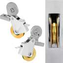2 Pack 1 Inch Heavy Duty Steel Sliding Screen Door Rollers Steel Ball Bearing Smooth-Glide Roller for DIY Screen Door Maintenance Repair