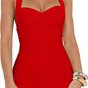 BEAGIMEG Women's Ruched Mesh Bodycon Mini Dress Elegant Halter Neck Sleeveless Cocktail Evening Dress (XL)