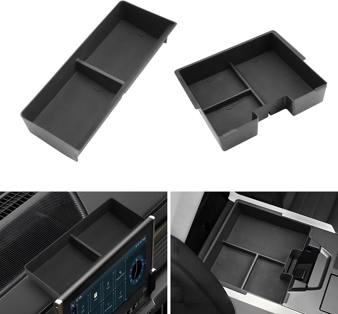 LUWU 2025 2026 GMC Hummer EV Accessories Set Compatible with 2022 2023 2024 2025 2026 GMC Hummer EV Accessories Hummer EV Dashboard Organizer 1PC & Hummer EV Center Console Organizer 1PC
