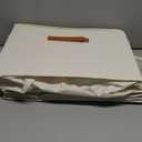 IMAXTOP 2 Pack Shoe Organizer for Closet,Foldable Shoe Storage Organizer with Adjustable Dividers, Shoe Storage Box with Clear Cover, Fits up to 16 Pairs, Beige