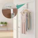 4pcs Over The Door Hanger for Clothes Folding Clothes Drying Rack Folding Hanging Coat Rack Storage Hooks for Indoor Laundry Room Compact Small Space Foldable Portable Clothing Hanger Hook