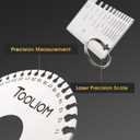 TOOLIOM Stainless Steel Welding Gauge Set - Wire Gauge Measuring Tool, Round Dual Sided Metal Sheets Guage & 2 PCS Mater Thickness Gauge Tool