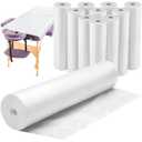 Tudomro 10 Rolls Disposable Non Woven Bed Sheets Massage Table Paper Covers Non Woven Fabric Massage Sheets Waterproof Spa Breathable Bed Cover for Beauty Salon (White)