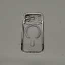 Magnetic for iPhone 17 Pro Case with Glitter Integrated Lens Protection, [Glossy Bumper & Shiny Magnetic Ring] [Compatible with Magsafe] Cute Women Girly Protective Phone Case for iPhone 17 Pro Silver