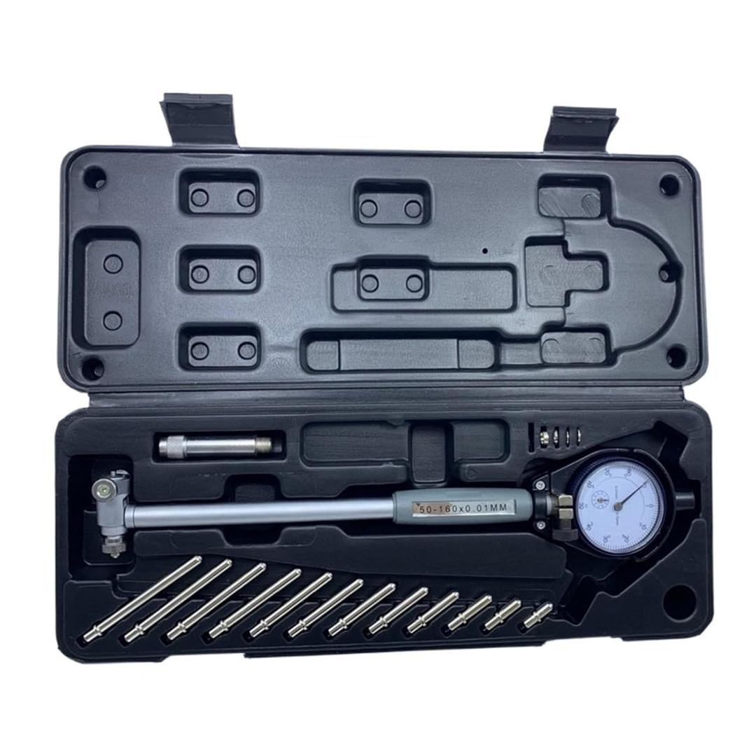 Digital Bore Gauges Set, Cylinder Bore Gauge with LCD Digital Dial Indicator, 2"-6"/0.0005", Wide Selection of Anvils, Applications in Engines Cylinder Precision Measurement