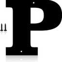 10 Inch Metal House Numbers, House Address Letters and Numbers for Outside Signs, Metal Letters Door Numbers Signage Street Address Plaque for Garden Door Mailbox Decor (Letter P)