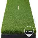 Golf Hitting Strips, Professional Grade Realistic 30 x 12 x 67mm Replaceable Golf Hitting Mat, Simulator Putting Driving Training Practice Insert Turf Green Accessories for Indoor/Outdoor